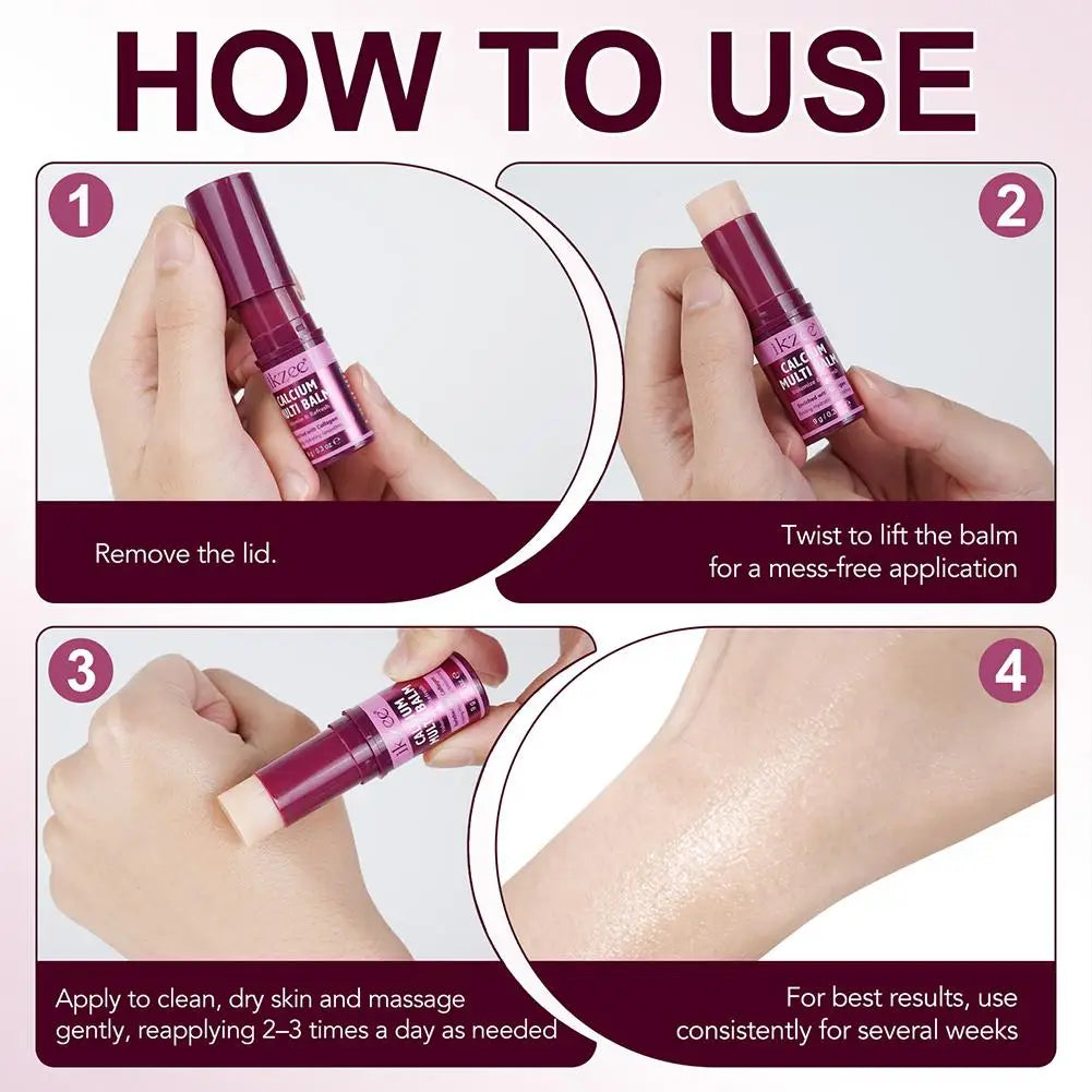 Calcium Volume Multi Balm Deep Hydration Face Skin Elasticity Enhanced Puffy Eyes Treatments anti Wrinkle Collagen Balm Stick 9G