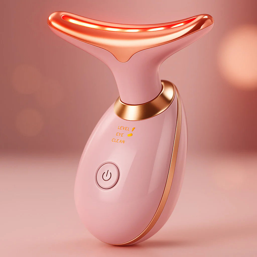 Neck Face Lifting Massager Skin Tighten Device LED anti Wrinkle Double Chin US
