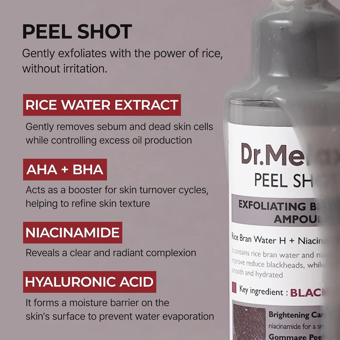 Dr.Melaxin - Peel Shot Exfoliant Black Rice Ampoule