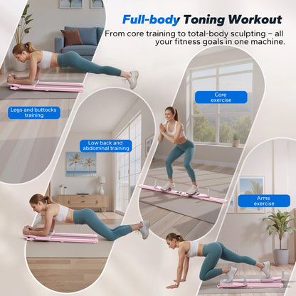Pilates Board Multifunctional Abdominal Plate Detachable Ab Trainer with Anti-Slip Design Portable Pilates Reformer